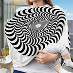 Black And White Circle Illusion Print Baby Seat Cover