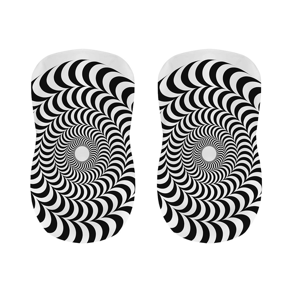 Black And White Circle Illusion Print Bar Stool Covers