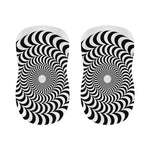 Black And White Circle Illusion Print Bar Stool Covers