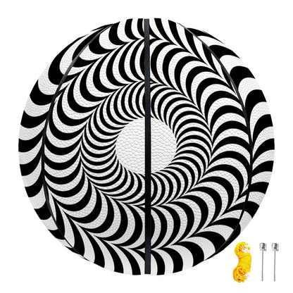 Black And White Circle Illusion Print Basketball
