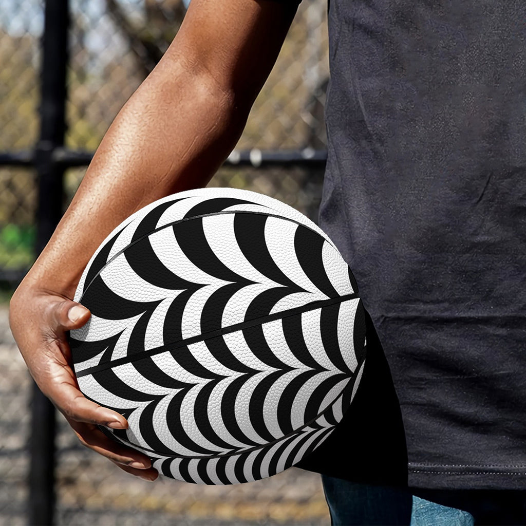 Black And White Circle Illusion Print Basketball