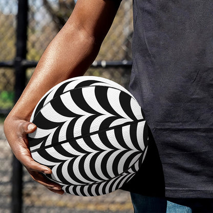 Black And White Circle Illusion Print Basketball