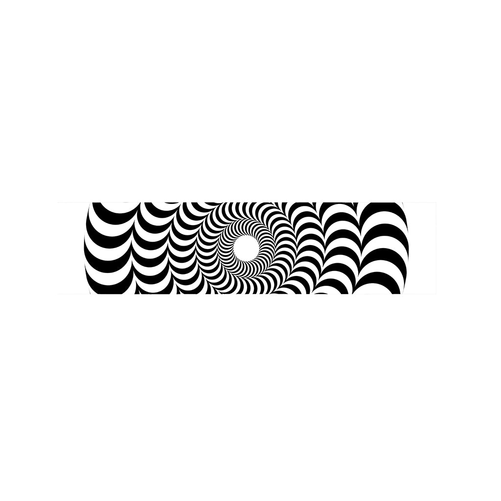 Black And White Circle Illusion Print Bed Runner