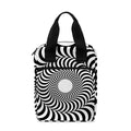 Black And White Circle Illusion Print Bible Tote Bag