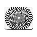Black And White Circle Illusion Print Bifold Wallet