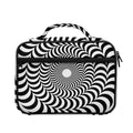 Black And White Circle Illusion Print Briefcase Bible Bag