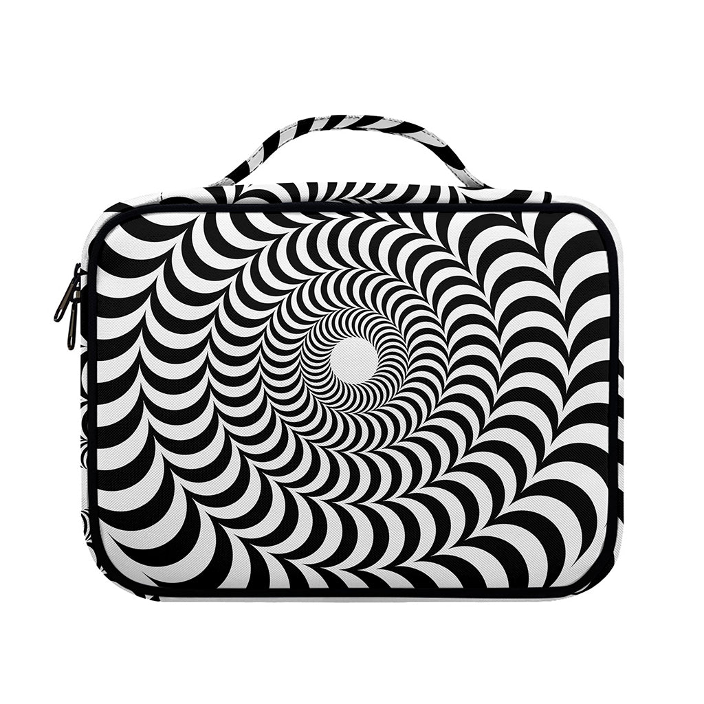 Black And White Circle Illusion Print Briefcase Bible Bag
