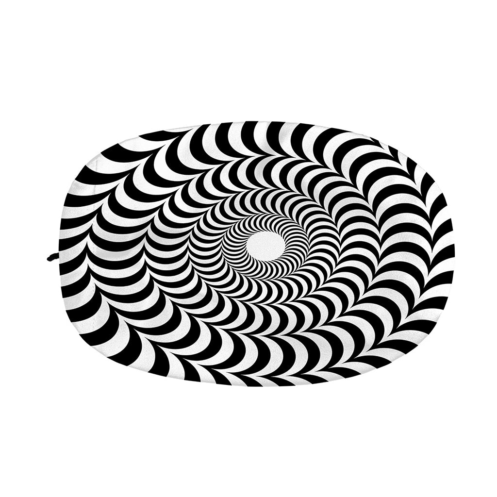 Black And White Circle Illusion Print Car Side Mirror Covers
