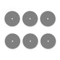 Black And White Circle Illusion Print Coaster Set