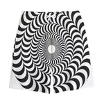 Black And White Circle Illusion Print Cotton Shorts
