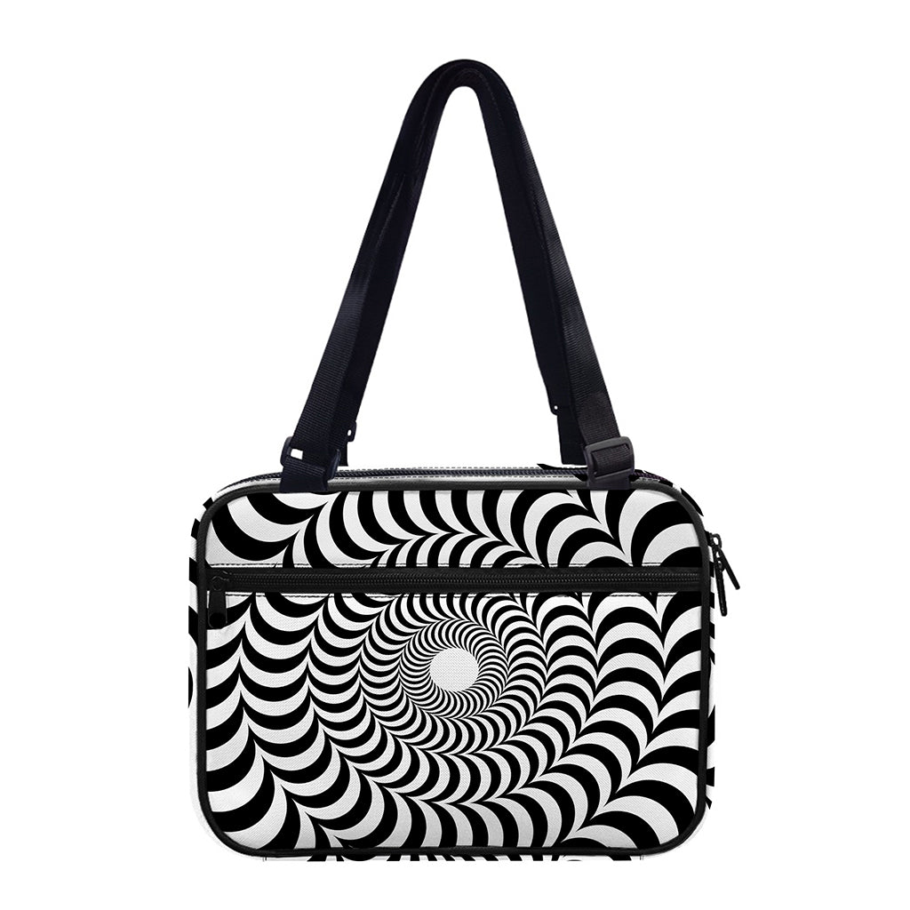 Black And White Circle Illusion Print Double Strap Bible Bag