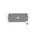 Black And White Circle Illusion Print Extended Mouse Pad