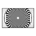 Black And White Circle Illusion Print Golf Cart Seat Cover