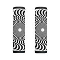 Black And White Circle Illusion Print Handle Covers
