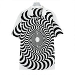 Black And White Circle Illusion Print Hawaiian Shirt