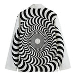 Black And White Circle Illusion Print Men's Blazer