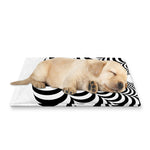 Black And White Circle Illusion Print Pet Cooling Mat Cover