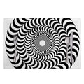 Black And White Circle Illusion Print Placemat