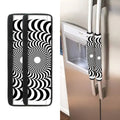 Black And White Circle Illusion Print Refrigerator Handle Covers
