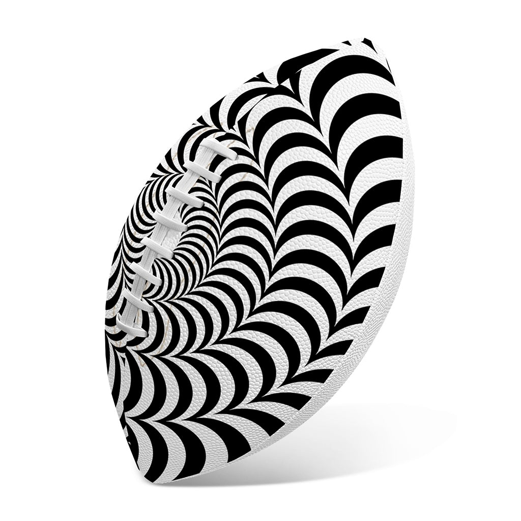 Black And White Circle Illusion Print Rugby Ball