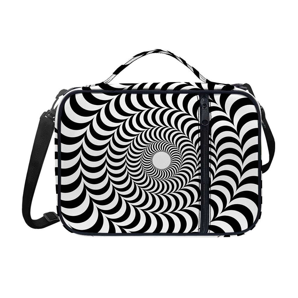 Black And White Circle Illusion Print Shoulder Strap Bible Bag