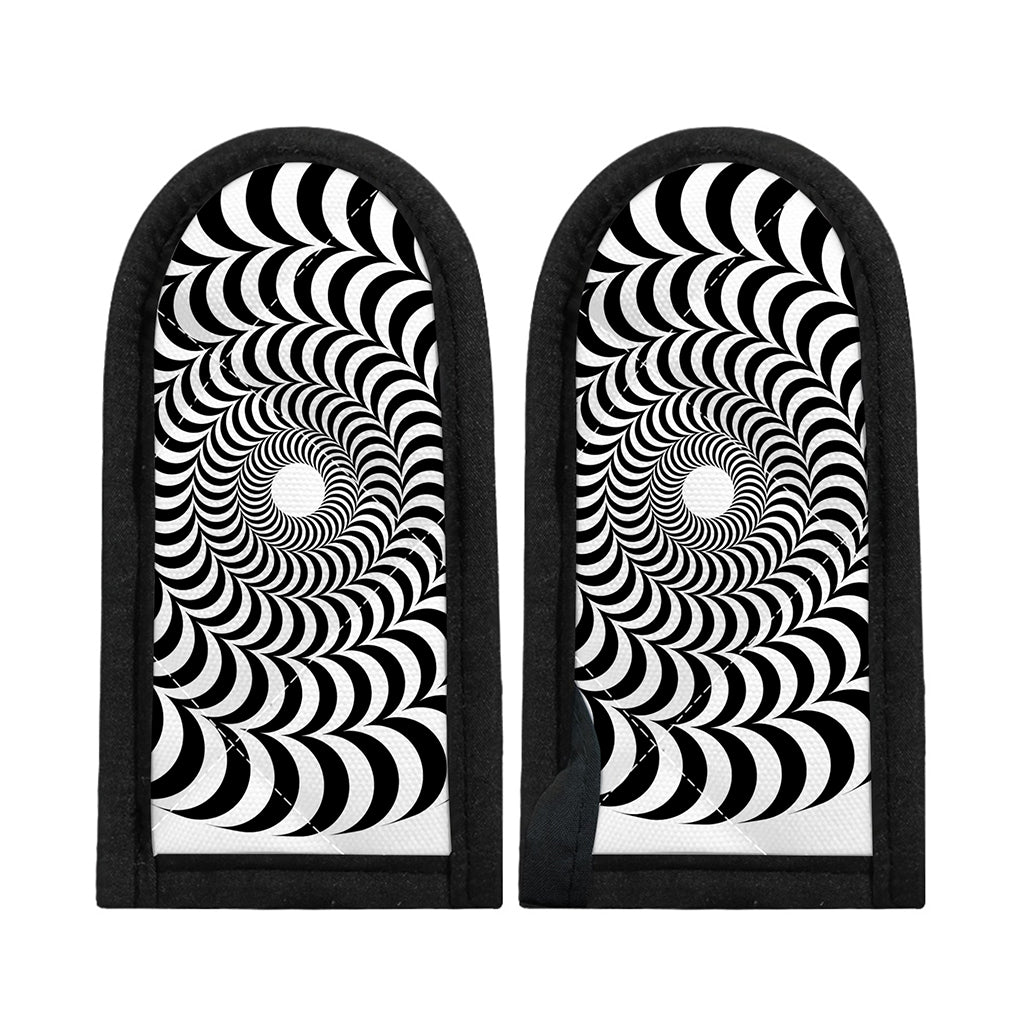 Black And White Circle Illusion Print Skillet Handle Cover