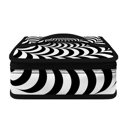Black And White Circle Illusion Print Small Lunch Bag