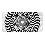 Black And White Circle Illusion Print Towel