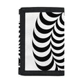 Black And White Circle Illusion Print Trifold Wallet