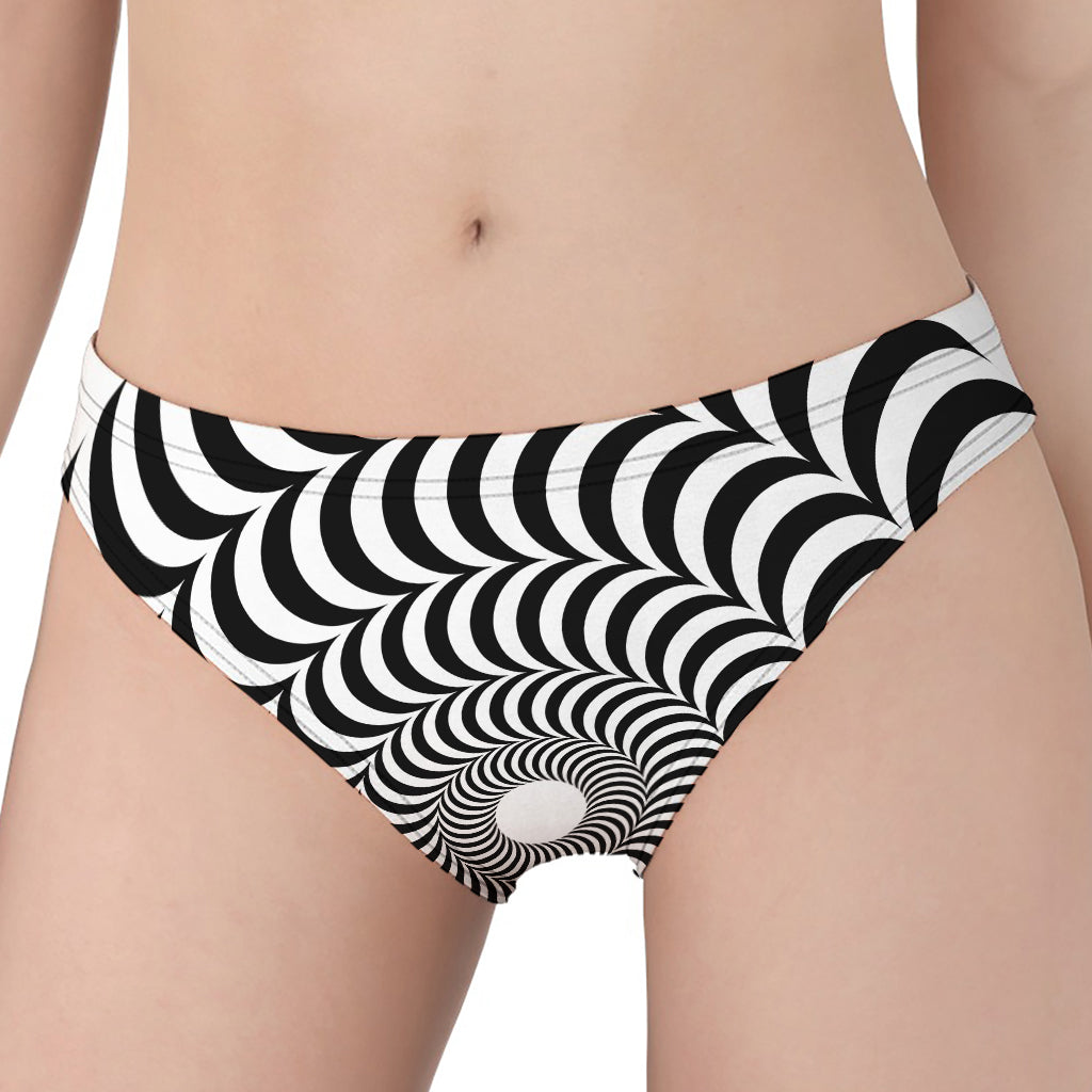 Black And White Circle Illusion Print Women's Panties