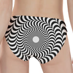 Black And White Circle Illusion Print Women's Panties