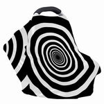 Black And White Circle Swirl Print Baby Seat Cover
