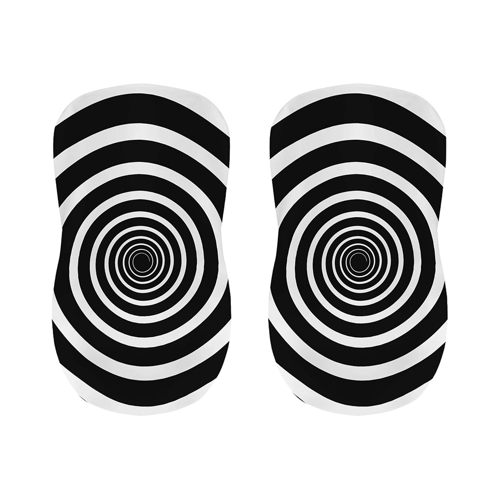 Black And White Circle Swirl Print Bar Stool Covers