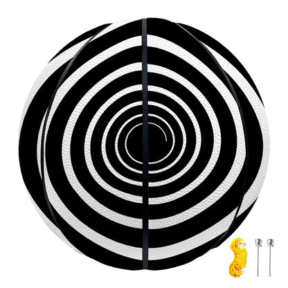 Black And White Circle Swirl Print Basketball