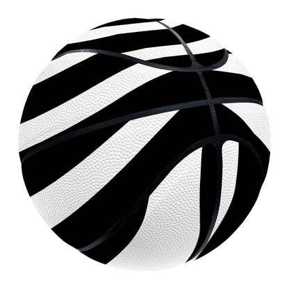 Black And White Circle Swirl Print Basketball