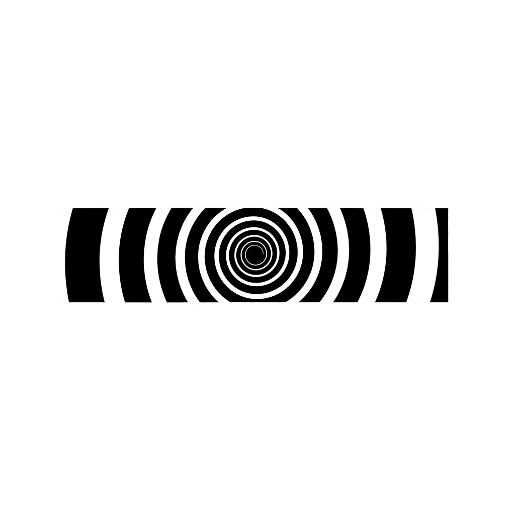 Black And White Circle Swirl Print Bed Runner