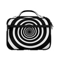 Black And White Circle Swirl Print Briefcase Bible Bag