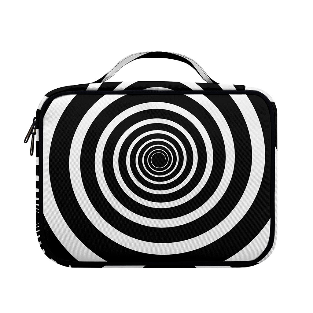 Black And White Circle Swirl Print Briefcase Bible Bag