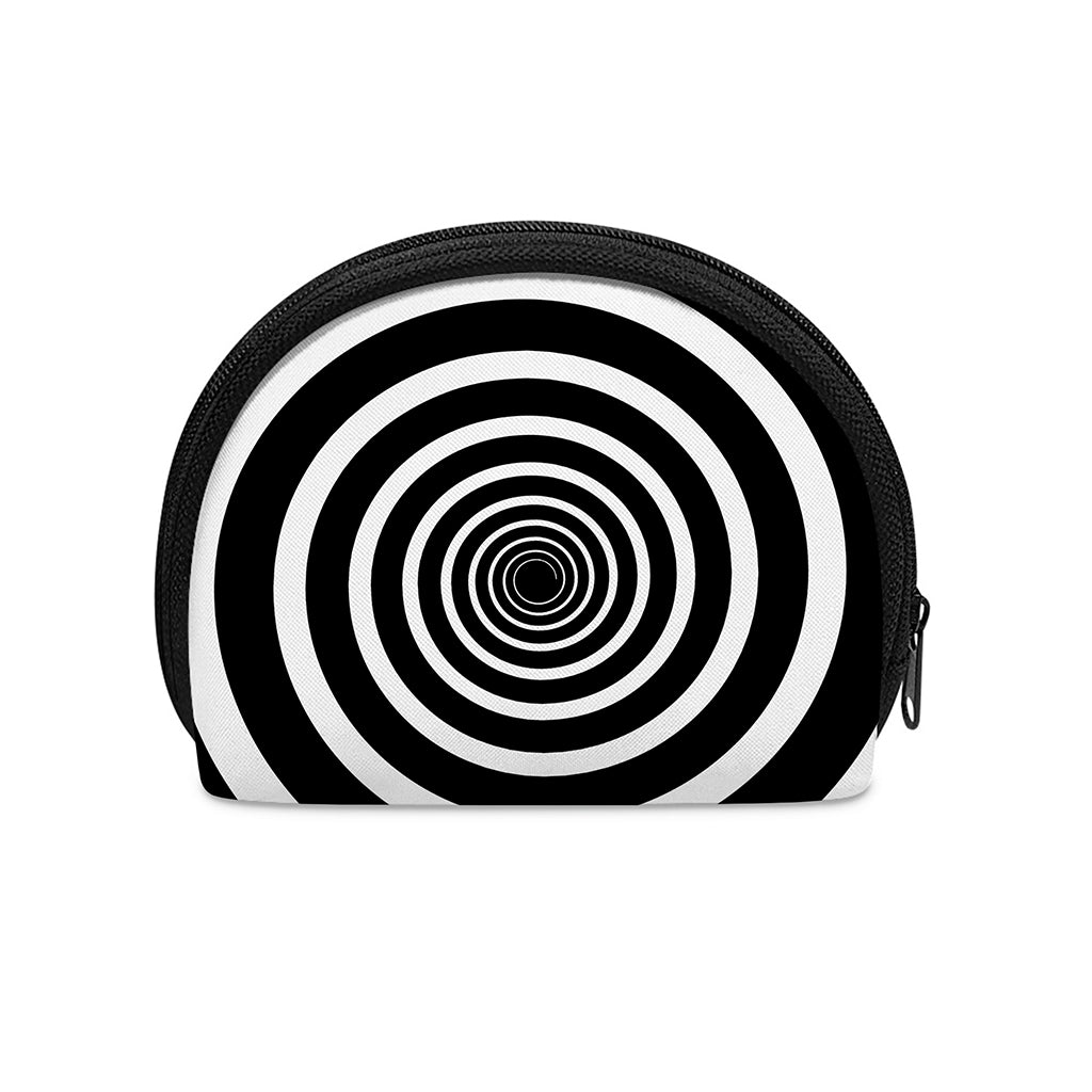 Black And White Circle Swirl Print Coin Purse