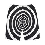 Black And White Circle Swirl Print Cotton Shorts
