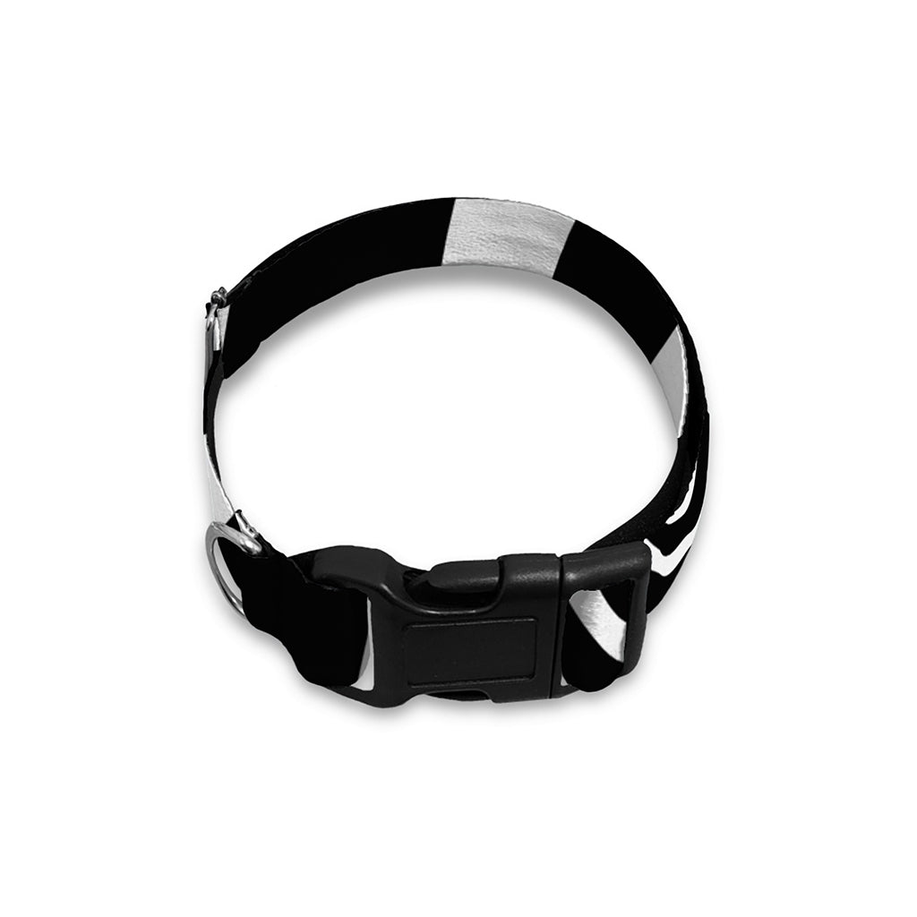 Black And White Circle Swirl Print Dog Collar