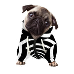 Black And White Circle Swirl Print Dog Zip Up Hoodie