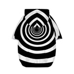 Black And White Circle Swirl Print Dog Zip Up Hoodie