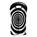 Black And White Circle Swirl Print Double Neoprene Wine Tote