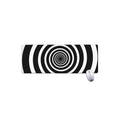 Black And White Circle Swirl Print Extended Mouse Pad