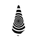 Black And White Circle Swirl Print Hand Towel