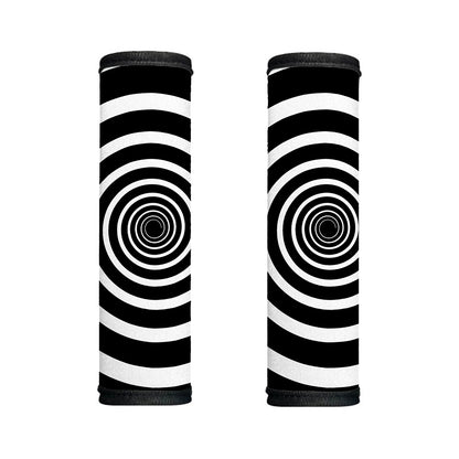 Black And White Circle Swirl Print Handle Covers