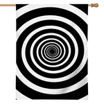 Black And White Circle Swirl Print House Flag