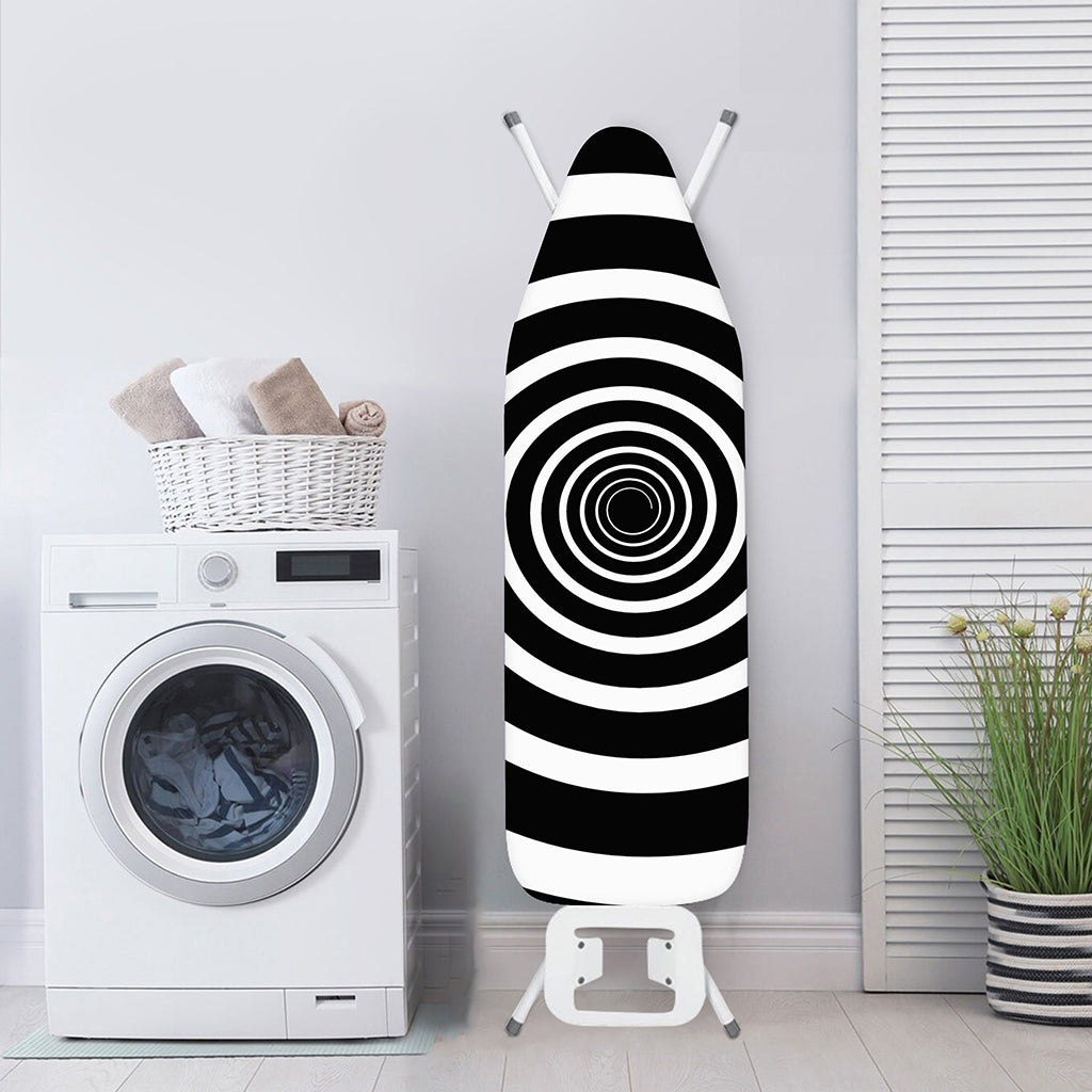 Black And White Circle Swirl Print Ironing Board Cover