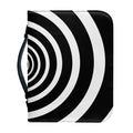 Black And White Circle Swirl Print Leather Bible Cover